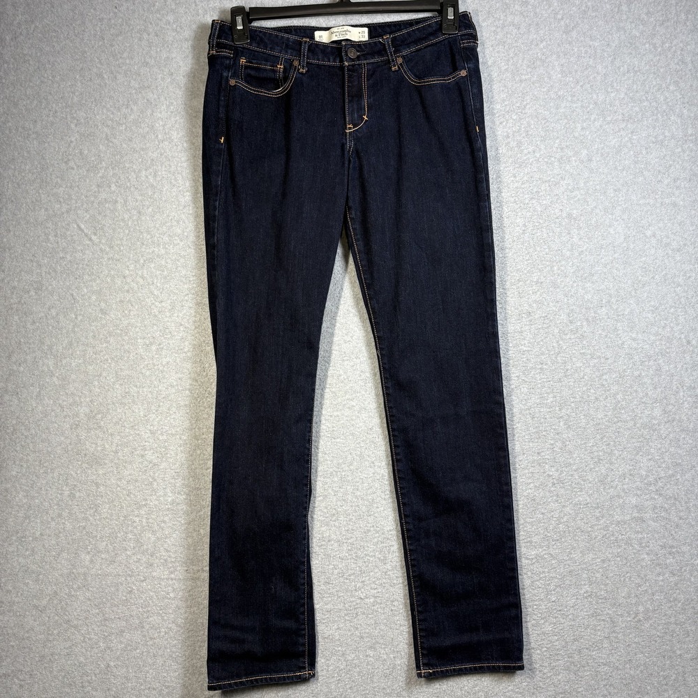Abercrombie Fitch Jeans Womens 8R W29 L33 Dark Wash Straight Leg Denim